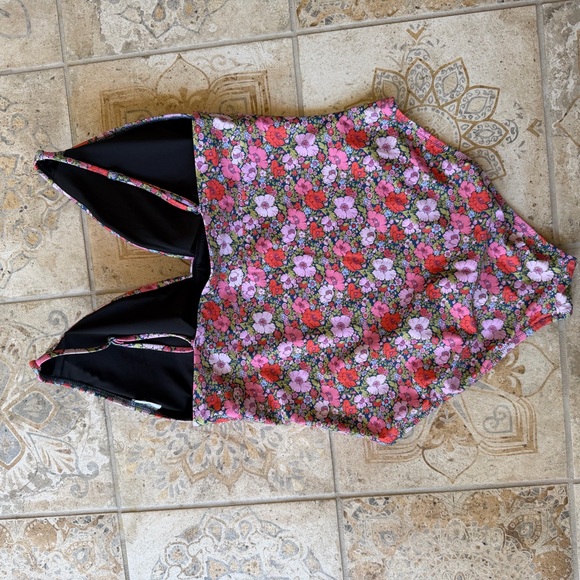 J. Crew Plunge One-Piece Liberty of London Meadow Song Swimsuit Sz XL - Picture 5 of 8